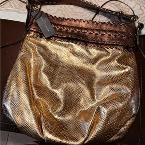 Gold and Brown Women's Bag